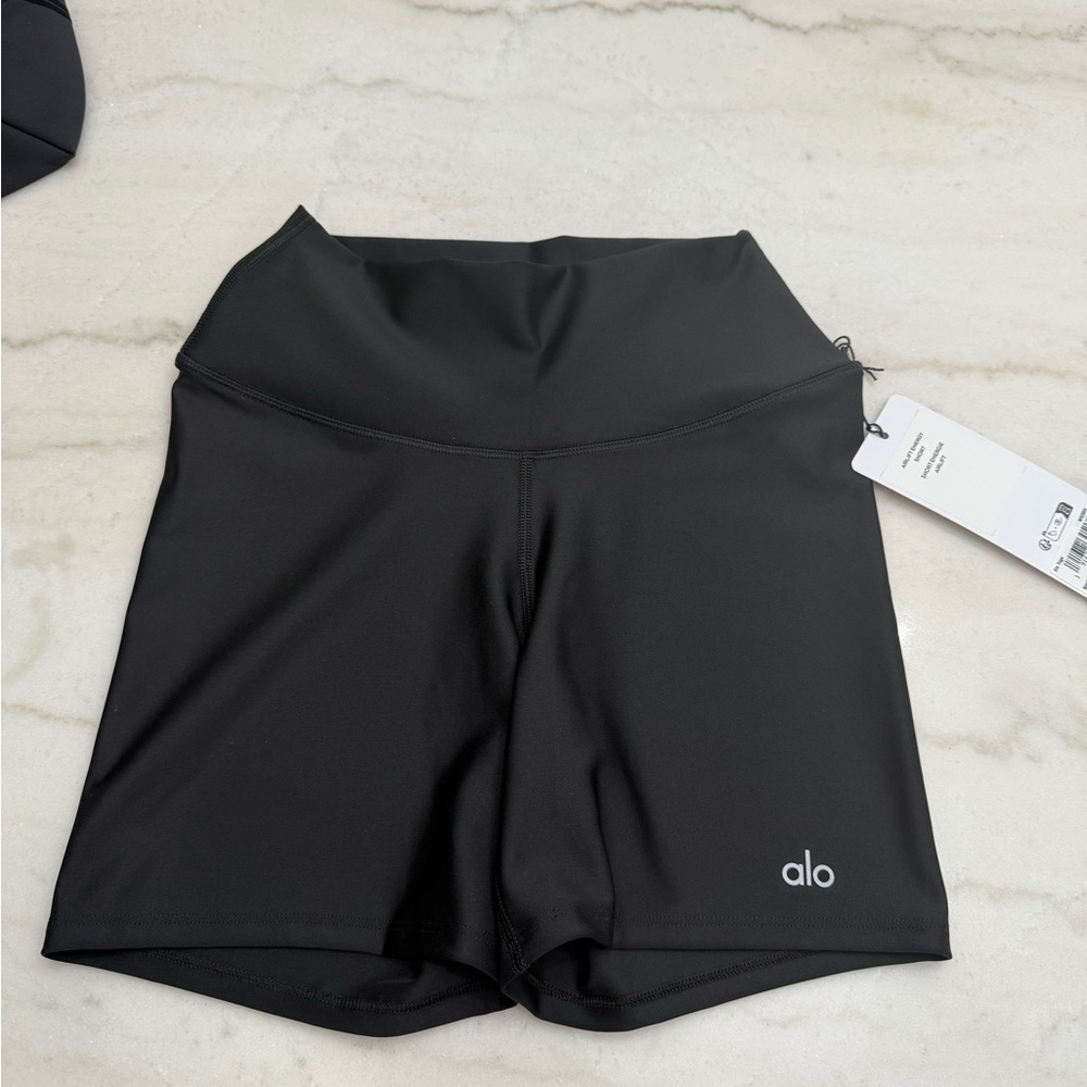 ALO Yoga Black Athletic Compression Shorts